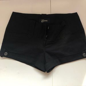 Black low rise shorts